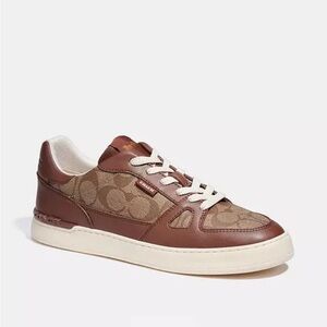Coach Clip Court Sneaker brown NWT no box size 12D